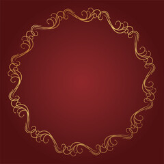 Retro border frame design, vector luxury pattern border decoration background