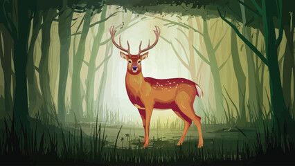 Nature-Inspired Deer Vector Illustration Design