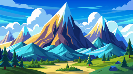 mountains the background and svg file