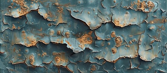 Detailed view of a weathered metal surface showing rust and corrosion up close. - obrazy, fototapety, plakaty