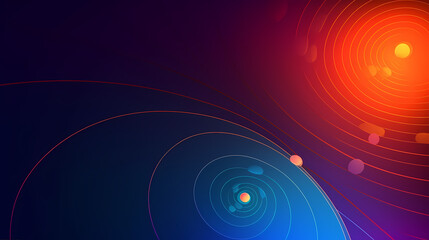 Abstract background of circles and curves