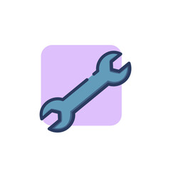 Simple spanner thin line icon. Wrench, fitter, construction outline sign. Repair and maintenance concept. Vector illustration symbol element for web design and apps