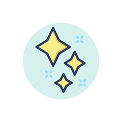 Star shining glitter thin line icon. Filter, beauty, selfie outline sign. Image editing and photo correction concept. Vector illustration symbol element for web design and apps