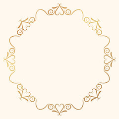 Retro border frame design, vector luxury pattern border decoration background