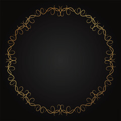 Retro border frame design, vector luxury pattern border decoration background