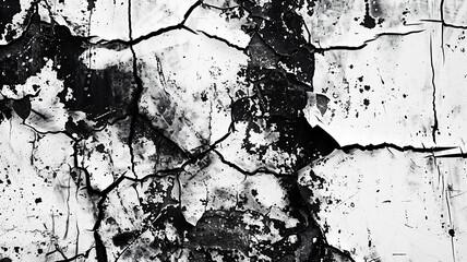 Cracked earth texture in monochrome