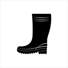 Rubber Boot Icon, Wellington Boot, Boot Icon, Long Boot Icon