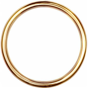frame, golden frame,  golden round frame, wedding ring, white background