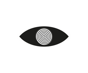 Hypnosis, eye, spiral icon. Vector illustration.