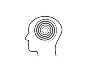 Hypnosis, head, spiral icon. Vector illustration. - 772304146
