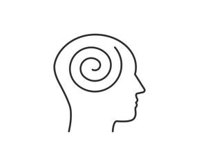 Hypnosis, head, spiral icon. Vector illustration. - 772304179