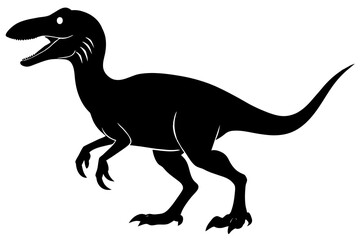 Dinosaur vector art silhouette - vector illustration