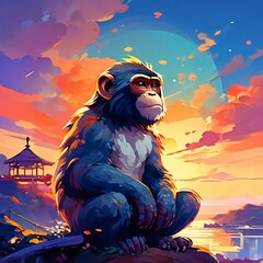 asian zodiac animal cartoon