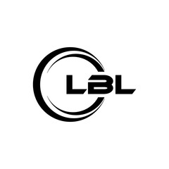 LBL letter logo design in illustration. Vector logo, calligraphy designs for logo, Poster, Invitation, etc.