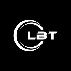LBT letter logo design in illustration. Vector logo, calligraphy designs for logo, Poster, Invitation, etc.