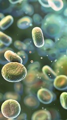 Show the transformation of Streptococcus bacteria under different environmental conditions