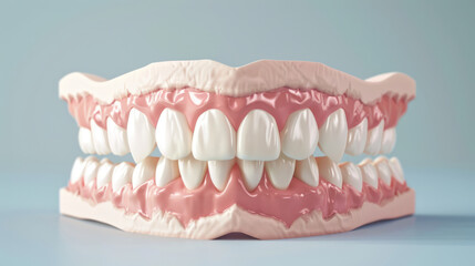 Obraz premium Model of a Mouth With Teeth and Gums