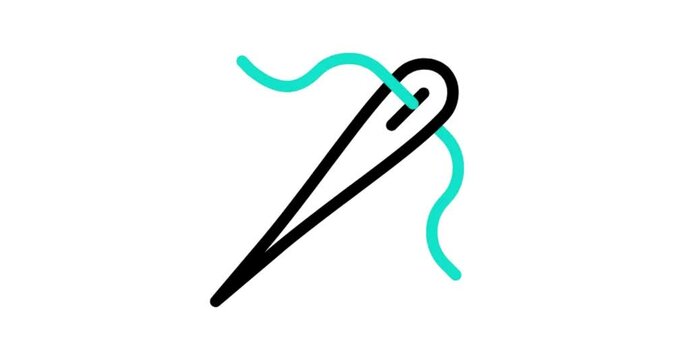 needle and thread icon animated videos