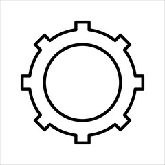 Gear icon template color editable. Gear symbol vector sign isolated on white background. 