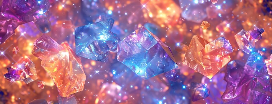 a bunch of different colored diamonds