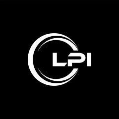 LPI letter logo design in illustration. Vector logo, calligraphy designs for logo, Poster, Invitation, etc.