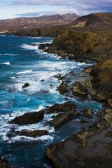 Rocky beach of the Fuerteventura island, Spain