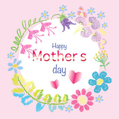 card with flowers mother day