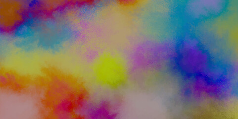 Abstract waterlcolor background. colorful sky with clouds. Vibrant color clouds . picture painting illustration design.