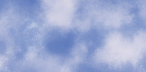 Naklejka na ściany i meble Abstract watercolor sky background. Blue and white color sky. Sky with clouds. elegant design wallpaper. 