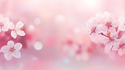 Close-up of pink flowering plant, blur bokeh soft glitter background.