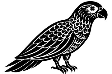 Africans-grey-parrot-icon-vector-illustration