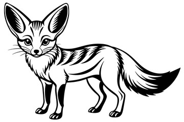 Fototapeta na wymiar fennec-fox-vector-illustration