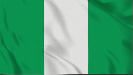 Nigeria Waving Flag, Nigeria Flag, Flag of Nigeria Waving Animation, Nigeria Flag 4K Footage