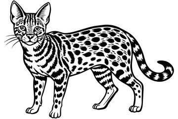 Fototapeta na wymiar serval-vector-illustration
