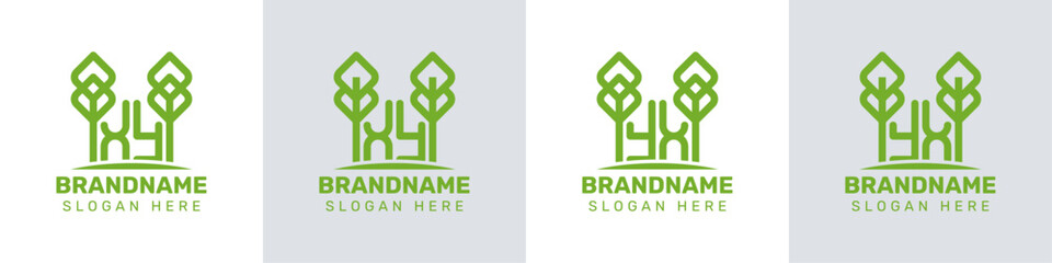Letters XY and YX Greenhouse Logo, for business related to plant with XY or YX initials