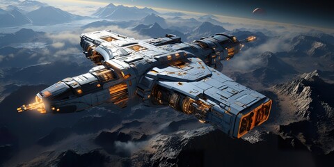 A solar-powered space freighter becomes the target of space pirates,