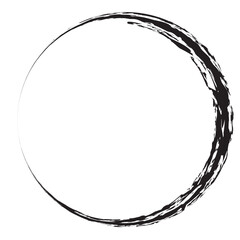 Paintbrush, paint stroke circle element.  Vector illustration, EPS 10