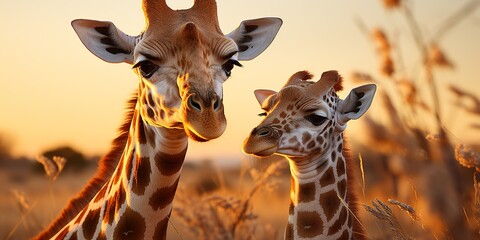 Imagine a giraffe with a bright and colorful coat, representing the beauty and diversity of nature,