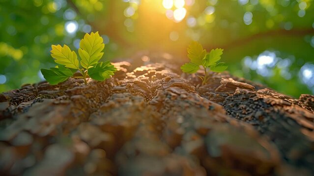 Arbor Day animation: Healthy tree trunk, nature's nurture