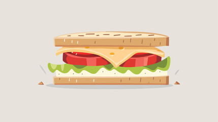 Sandwich design. healthy food. menu icon flat cartoon