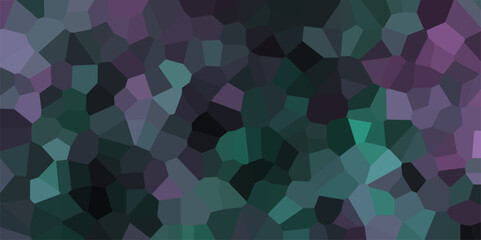 Multicolor Broken Stained-Glass Background with White lines. Voronoi diagram background. Seamless pattern with 3d shapes vector Vintage Black concrete road texture background.