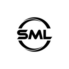 SML letter logo design in illustration. Vector logo, calligraphy designs for logo, Poster, Invitation, etc.