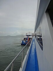 Railings on a ferry