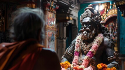 A Hindu devotee participates in a religious ceremony in Kolkata, India.