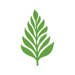 Fototapeta na wymiar Green Leaf icon shape fresh flat vector design.