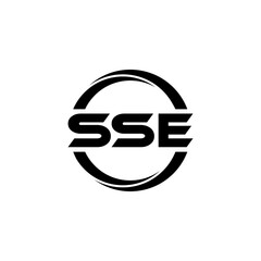 SSE letter logo design in illustration. Vector logo, calligraphy designs for logo, Poster, Invitation, etc.