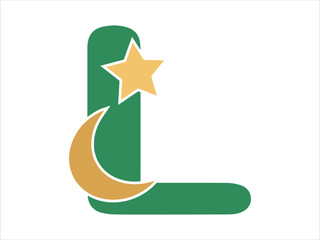 Islamic Alphabet Letter L Illustration