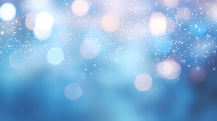 Obraz na płótnie Canvas Abstract blurred soft blue beautiful glowing glitter bokeh