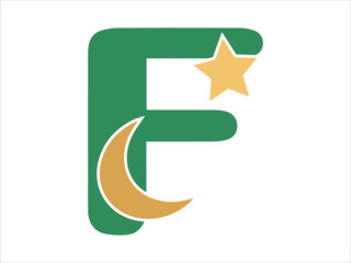 Islamic Alphabet Letter F Illustration