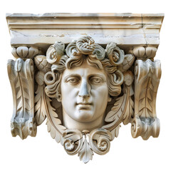 Frieze of Greek Art objsect  isolated on transparent png.

